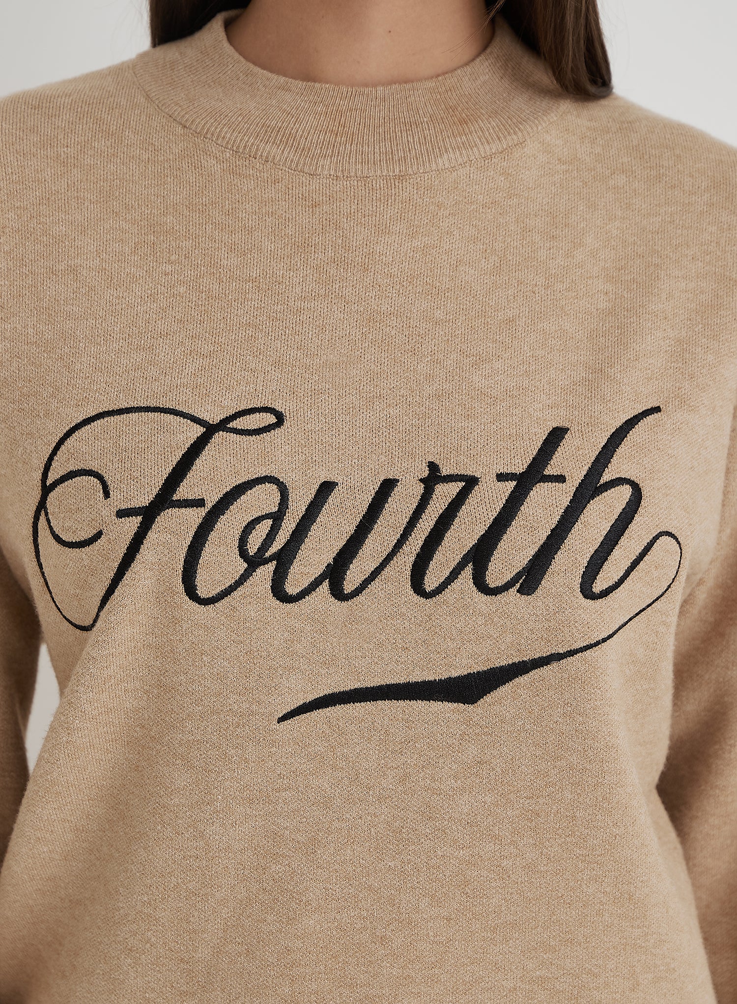 Beige Knitted Fourth Jumper